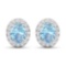 14KT White Gold 1.92ctw Aquamarine and Diamond Earrings