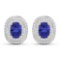 14KT Yellow Gold 1.24ctw Tanzanite and Diamond Earrings