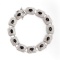 Plated Rhodium 7.85ctw Black Sapphire Bracelet