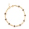 Plated 18KT Yellow Gold 1.25ctw Black Sapphire and Diamond Bracelet