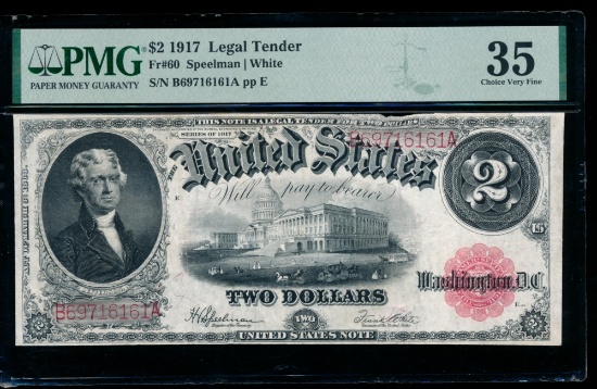 1917 $2 Legal Tender Note PMG 35