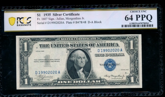1935 $1 Silver Certificate PCGS 64PPQ