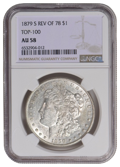 1879-S $1 Morgan Silver Dollar NGC AU58
