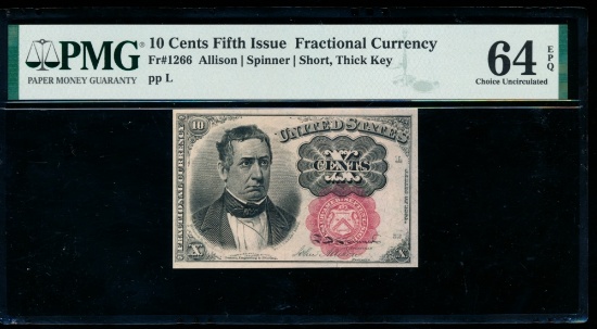 10 Cent Fifth Issue Fractional PMG 64EPQ