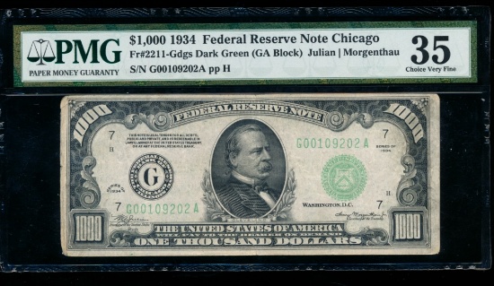 1934 $1000 Chicago FRN PMG 35