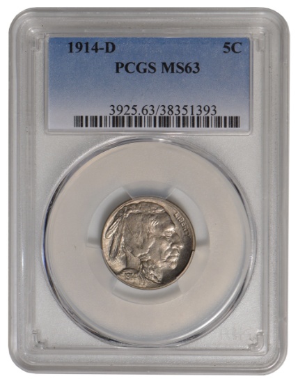 1914-D Buffalo Nickel PCGS MS63