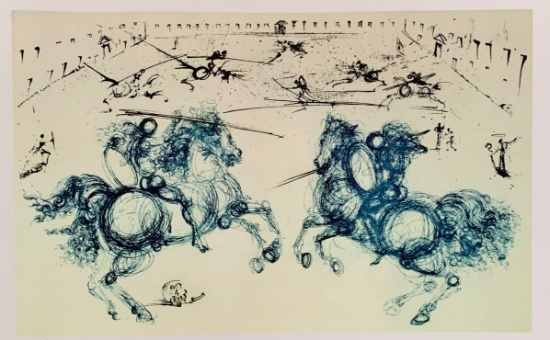 Dali Combat De Chevaliers Facsimile Signed Limited Edition Giclee