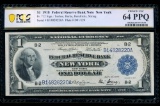 1918 $1 New York FRBN PCGS 64PPQ