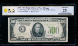 1934 $500 Chicago FRN PMG 25