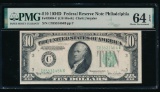 1934D $10 Philadelphia FRN PMG 64EPQ
