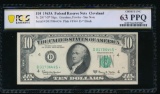 1963A $10 STAR Cleveland FRN PCGS 63PPQ