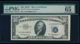 1953A $10 Silver Certificate PMG 65