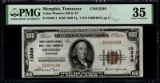 1929 $100 Memphis TN National PMG 35