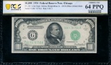 1934 $1000 Chicago FRN PCGS 64PPQ