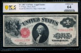 1917 $1 Legal Tender Note PCGS 64