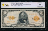 1922 $50 Gold Certificate PCGS 30