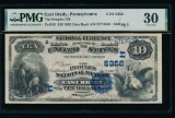1882 $10 East Brady PA National PMG 30