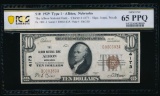 1929 $10 Albion NE National PCGS 65PPQ