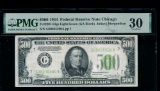 1934 $500 Chicago FRN PMG 30