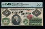 1862 $2 Legal Tender Note PMG 55
