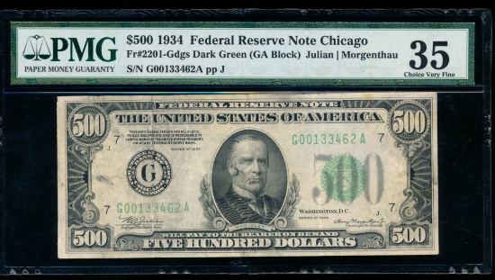 1934 $500 Chicago FRN PMG 35
