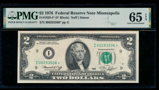 1976 $2 STAR Minneapolis FRN PMG 65EPQ