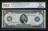 1914 $5 Chicago FRN PCGS 64