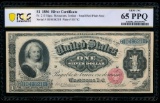 1886 $1 Martha Washington Silver Certificate PCGS 65PPQ