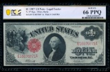 1917 $1 Legal Tender Note PCGS 66PPQ