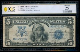 1899 $5 Chief Silver Certificate PCGS 25
