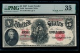 1907 $5 Legal Tender Note PMG 35
