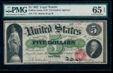 1862 $5 Legal Tender Note PMG 65EPQ