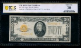 1928 $20 Gold Certificate PCGS 30