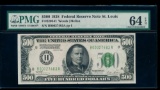 1928 $500 St Louis FRN PMG 64EPQ