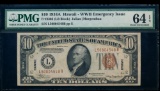1934A $10 Hawaii FRN PMG 64EPQ