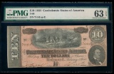 1864 $10 T-68 Confederate PMG 63EPQ