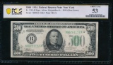 1934 $500 New York FRN PCGS 53