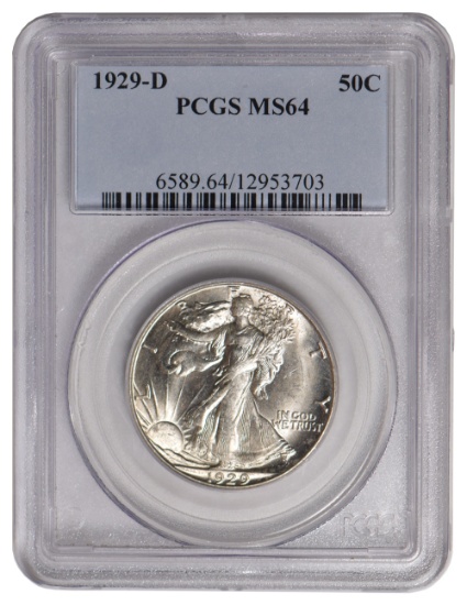 1929-D Walking Liberty Half Dollar PCGS MS64