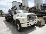 1991 FORD F9000 FLATBED TRUCK