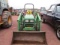 JD 4100 TRACTOR W/LDR, GEARSHIFT,