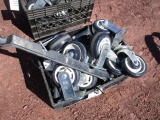 CRATE OF CASTER WHEELS