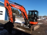 KUBOTA U55R3A EXCAVATOR, C/A/H,HYD THUMB