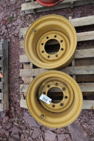 Two (2) 16.5X9.75 Skid Steer Rims