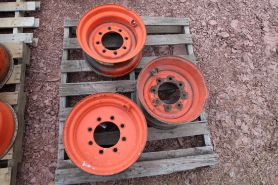 Three (3) 16.5X8.25 Skid Steer Rims