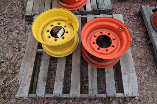 Two (2) 16.5X9.75 8STR Skid Steer Rims