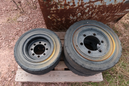 4 Solideal Skid Steer Wheels