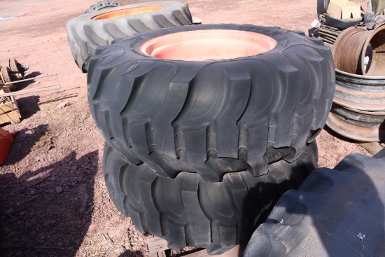 Pair Of Used 17.5L-24 Tires On Rims
