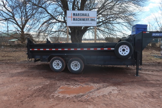 SURE TRAC GOOSENECK DUMP TRAILER WITH TITLE