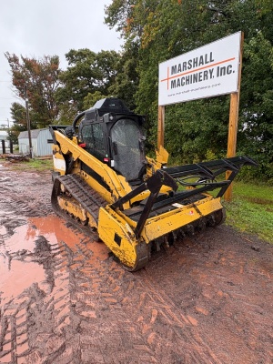 2019 Cat 299d Skid Steer W/ 2020 Rayco Fm120-6r Foresters Mulcher