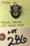 SPECIAL SERVICE 1ST FORCES REGIMENT PIN